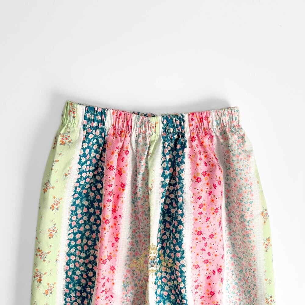 NWT Pretty Girls Luna Pants Comfy Loose Fitting Bohemian Floral Patchwork 18-24M - Picture 2 of 4